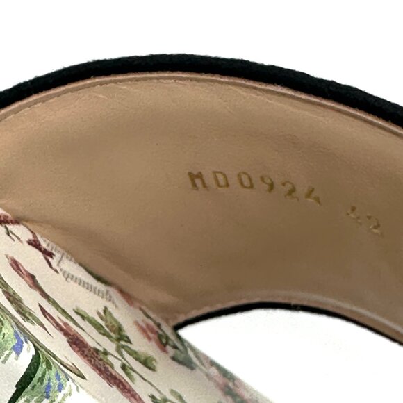 DIOR DWAY Amour 1947 Toile de Jouy Papillo Flat Slides Mules Sandals Shoes - Picture 14 of 16